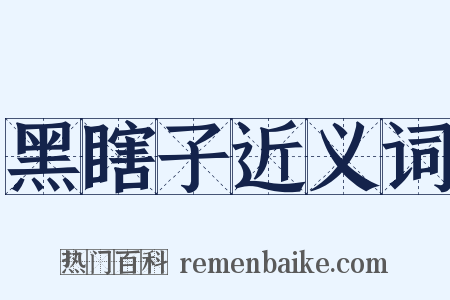 黑瞎子近义词是什么意思的图片